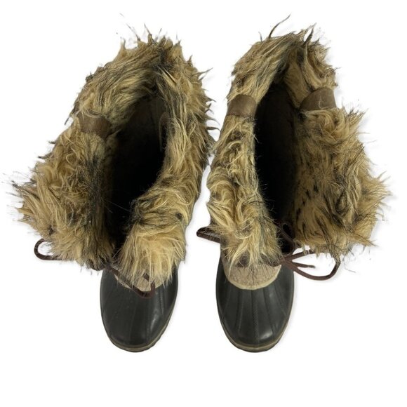 Sorel Joan of Arctic Winter Snow Boots‎ Waterproof Faux Fur Trim Lace Up Tall 8 - Picture 7 of 12